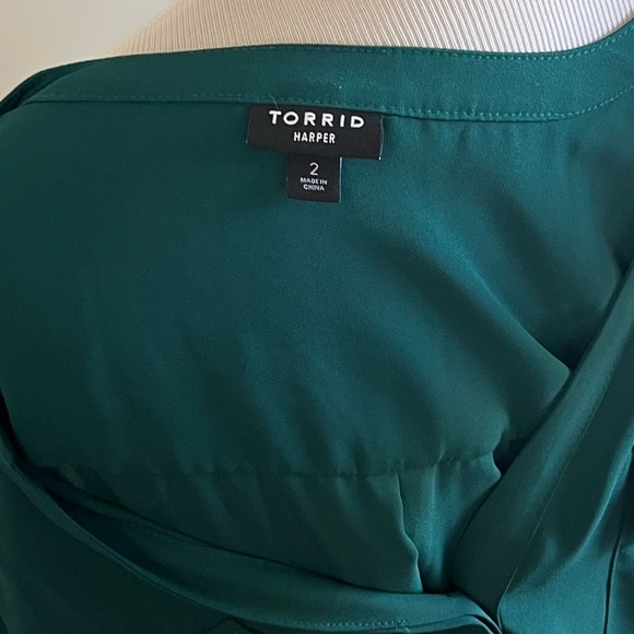 Torrid Harper Georgette Pullover 3/4 Sleeve Blouse - Picture 4 of 5